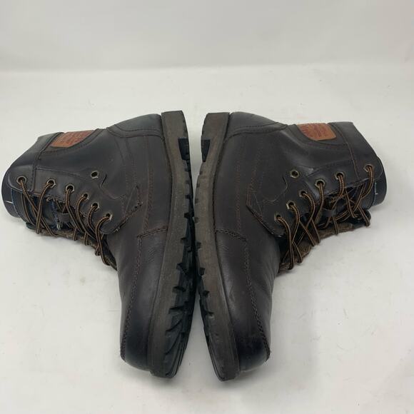 Levi Strauss Levi’s Men’s Size 12 Dark Brown Leather Lace Up High Top Boots